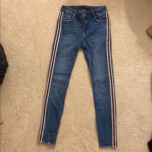 Zara Skinny jeans with stripped side